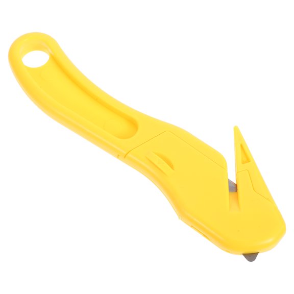 WEUVEB Yellow Plastic Safety Box Opener for Office Use Portable Cardboard Cutter with Rope Cutting Tool