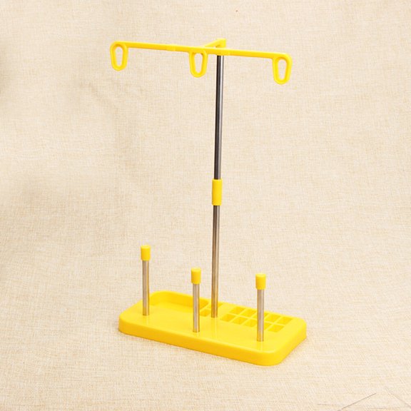 WEUVEB Yellow Thread Holder Plastic Metal Stable Sewing Machine Thread Stand for Serger Use