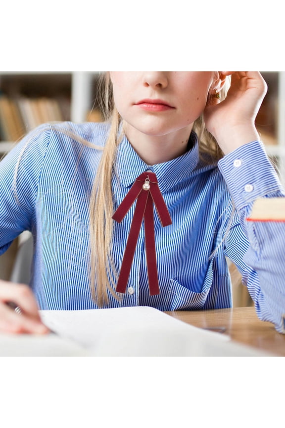 Durable Red Bow Tie Ribbon for Women's and Girls Adjustable School Ties Comfortable Design For Home Use