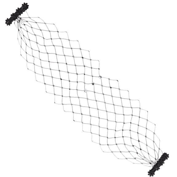 WEUVEB Black Rhinestone Headband, Mesh Veil, Fashionable and Comfortable for Weddings