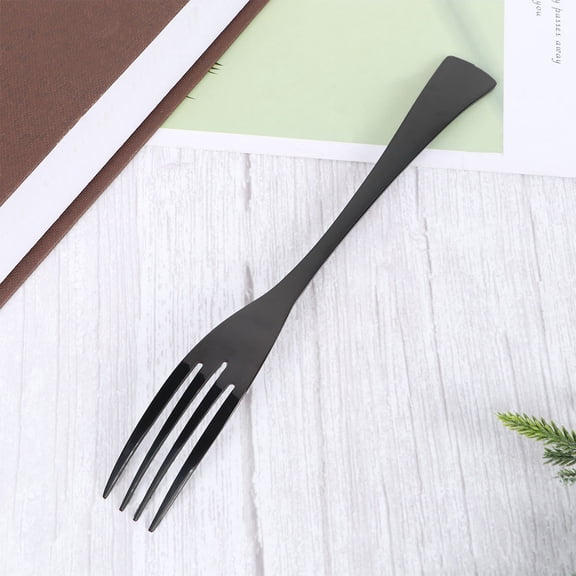 WEUVEB silverware forks Titanium Plated Fork Lightweight Mirror Surface for Hotel Use 1Pack