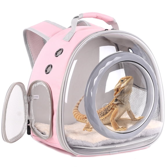 WEVONIGU Bunny Travel Backpack Carrier with Clear Bubble Dome Window Large Space & Breathable Travel Cage with Soft Mat Airline Approved