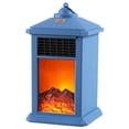 thumbnail image 1 of WEWARM Electric Ceramic Desktop Lantern Freestanding Fireplace, Blue, 1 of 8