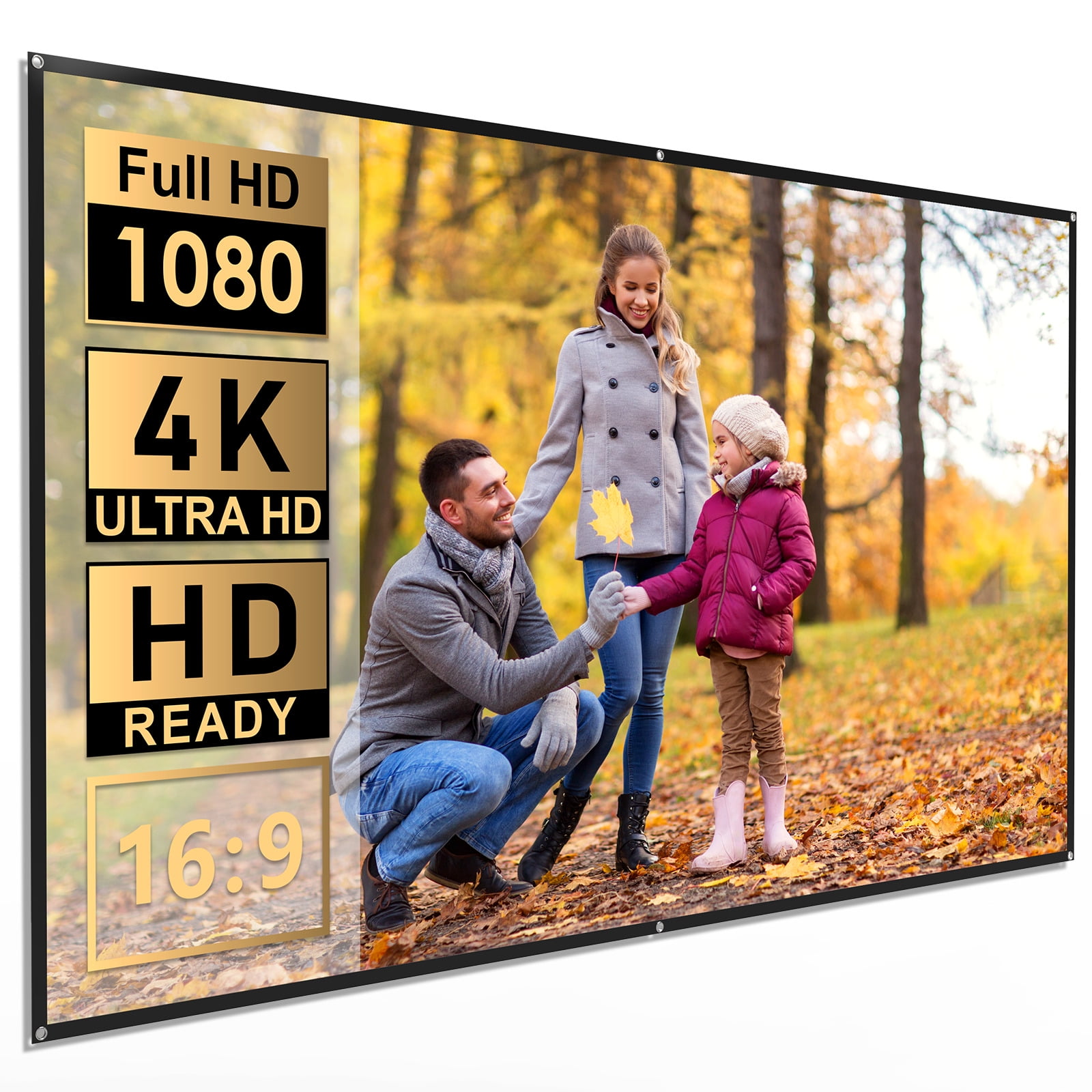 WEWATCH Ambient Light Rejection Portable Projector Screen 120 Inch