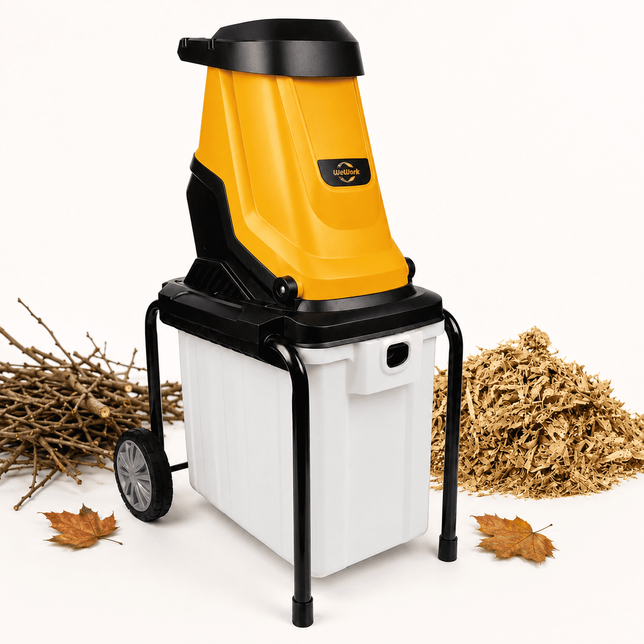 WEWORK 15-Amp Wood Chipper Shredder, Electric Mulcher with 50L ...