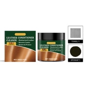 WEXOPE 100g Mink Oil Leather Conditioner Deep moisturizing and waterproof care with sponge for leather boots furniture bags and daily items,Brown
