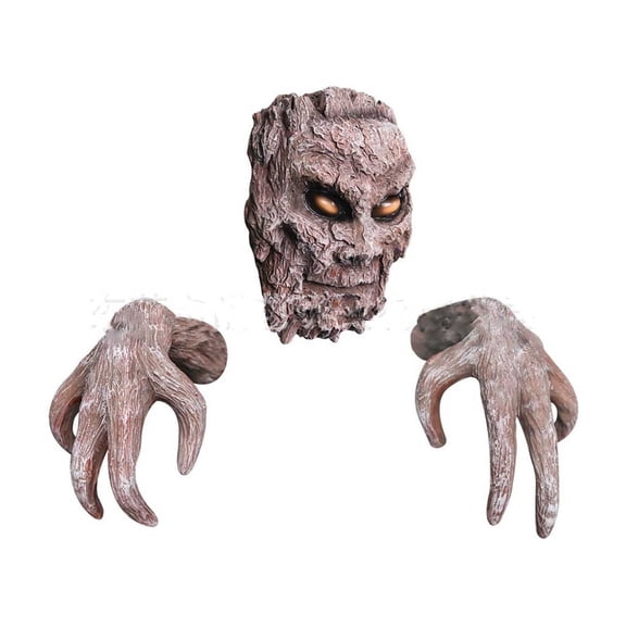 WEXOPE Halloween Tree Face Decor, Spooky Bark Monster & Claw Ornaments, WeatherResistant Outdoor Prop, Haunted Forest Decor for Yard, Garden & Halloween Parties,Brown