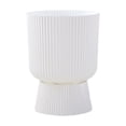 thumbnail image 1 of WEXOPE Light High Footed Resin Imitation Ceramic Flower Pot for Home Decoration – Durable Plastic Material, Modern Design, Ideal for Indoor Plants and Soft Landscaping,White, 1 of 5