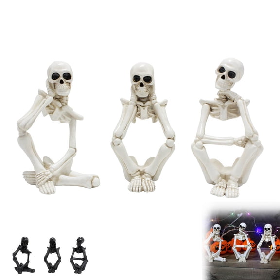 WEXOPE Resin Skeleton Snake Skull Decoration - Classic Philosophical Design, Perfect for Halloween, Gothic Home Decor & Everyday Use,Multicolor