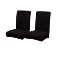 thumbnail image 1 of WEXOPE Set of 2 Thickened Jacquard Chair Covers - Durable Polyester Dining Chair Protector with High Elasticity and Soft Velvet Feel - Universal Fit for Home Decor and Easy Care,Black, 1 of 5