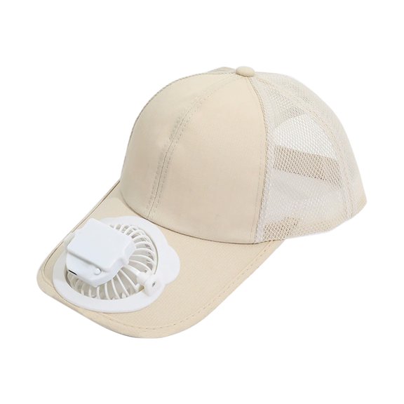 WEXOPE Sunscreen Inflatable Fan Cap for Summer, UPF 50+ UV Protection, USB Rechargeable, Adjustable Wind Speed, Portable Outdoor Hat for Men and Women, Breathable Polyester Material