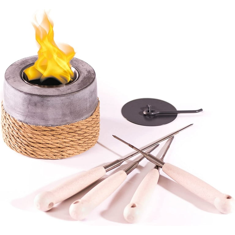 Table Top Fire Pit Bowl Mini Personal Tabletop Fireplace Rubbing Alcohol  Indoor