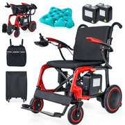 WEYRAL Ultra-Light Carbon Fiber Electric Wheelchair, 30.3 lbs Foldable Power Wheelchair with 30 Miles Range, Airline-Approved