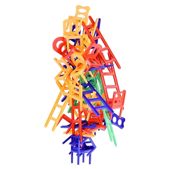 WEofferwhatYOUwant Chairs and Ladders Stacking Balance Game - 45 Pieces