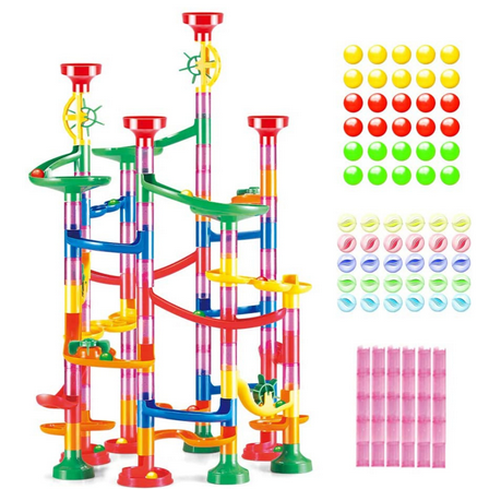 WEofferwhatYOUwant Marble Run Roll - Educational Construction Maze Block, 169 Pieces