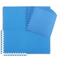 thumbnail image 1 of WF Athletic Supply 24 SQ.FT Diamond Pattern 1-Inch Thickness Interlocking Exercise Foam Mats, Extra Thick Eva Foam Flooring Tiles, Gym Fitness Equipment Mat, Home Protective Flooring Cushion, Blue, 1 of 9