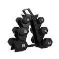 thumbnail image 1 of WF Athletic Supply 32lb Black Neoprene Dumbbell Set with Storage Rack, 1 of 9