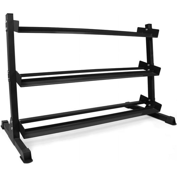 WF Athletic Supply Heavy-Duty Dumbbell Rack Stand, Weight Rack for Home Gym, Weight Holder, Available Sizes for Storage 5-75LB Dumbbell Pairs, Blue, RACK ONLY