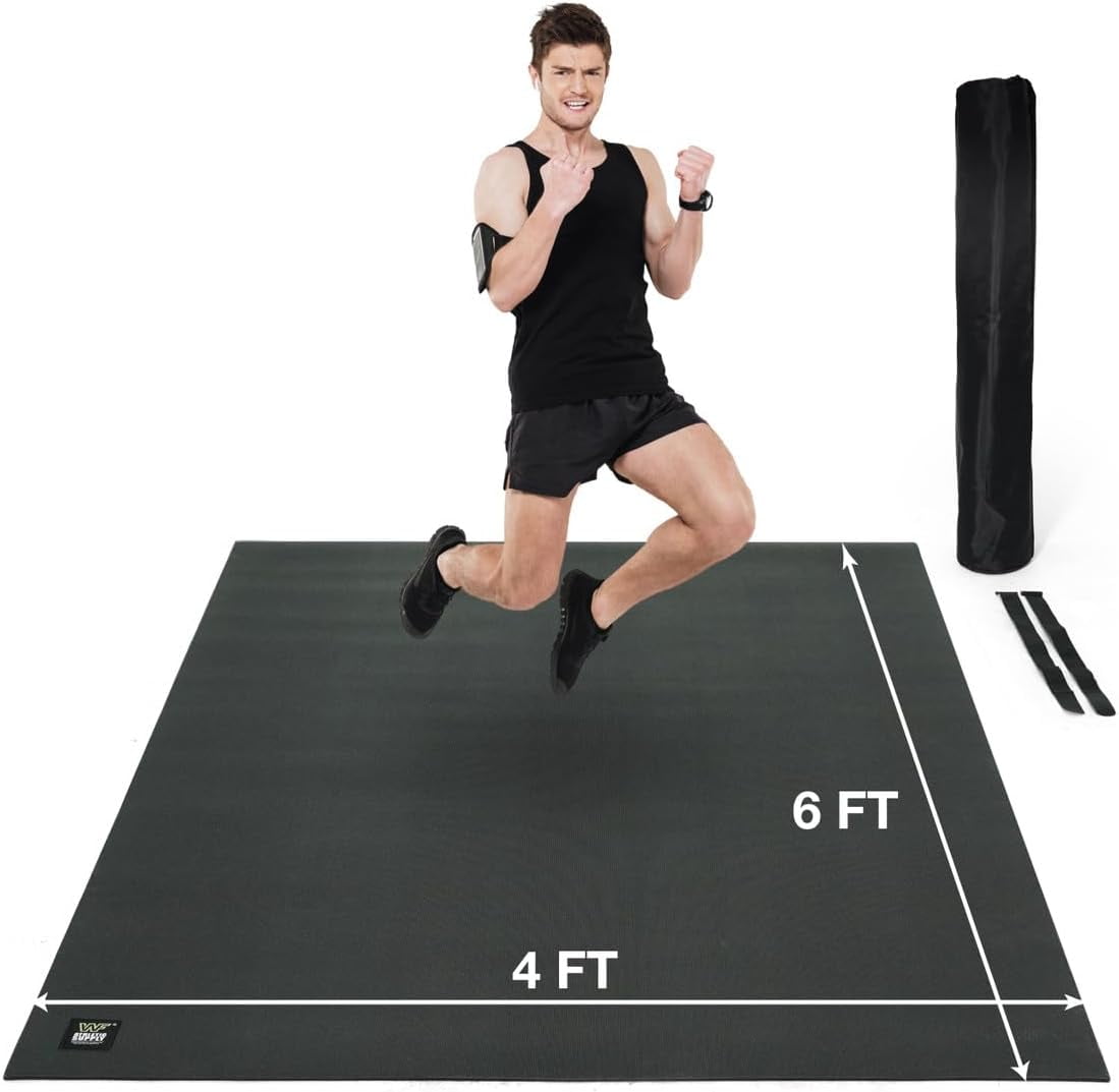 WF Athletic Supply Premium Large Exercise Floor Mats, 7 MM Workout Mats