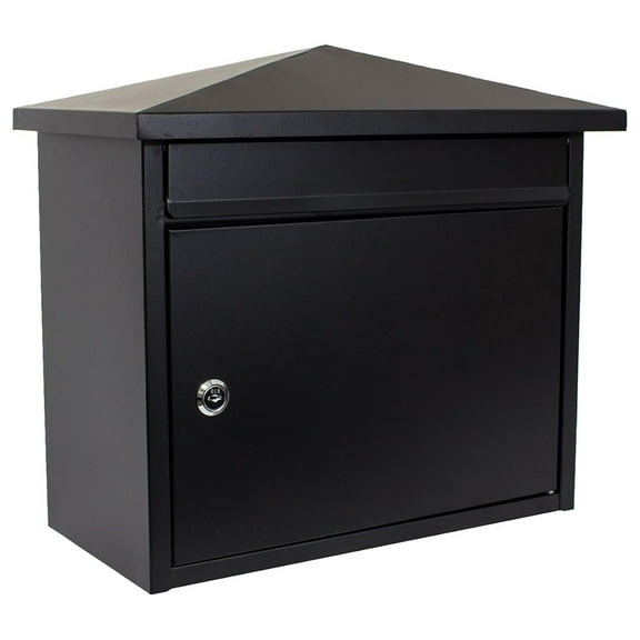 WF-PM14 Summit Wall Mount Rectangular Locking Mailbox, Black