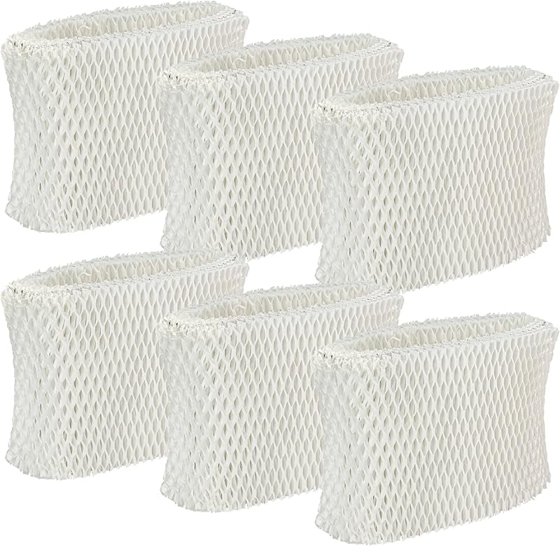 WF2 Humidifier Filter Replacement for Vicks Kaz Humidifier Starry Night Cool Mist V3500N V3700 V3100 V3900 Sunbeam 1118 1119 Honeywell HCM-300T HCM-350 WA-8D Enviracaire ECM-500 6 Pack
