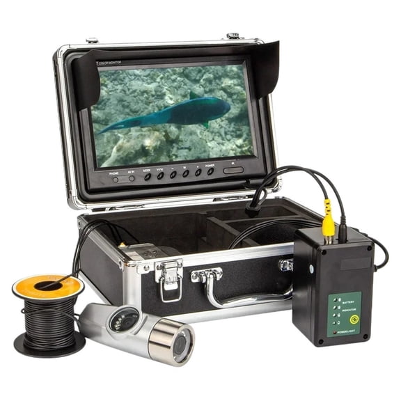 WF21 Dual camera Underwater Fishing Camera Double Lamp 8LED  9" Inch 15M 30M  Night Vision 92 Degrees Sea /Ice Camera ,Essential Tool for Anglers