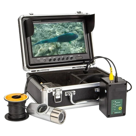 WF21 Dual camera Underwater Fishing Camera Double Lamp 8LED 9" Inch 15M 30M Night Vision 92 Degrees Sea /Ice Camera ,Essential Tool for Anglers