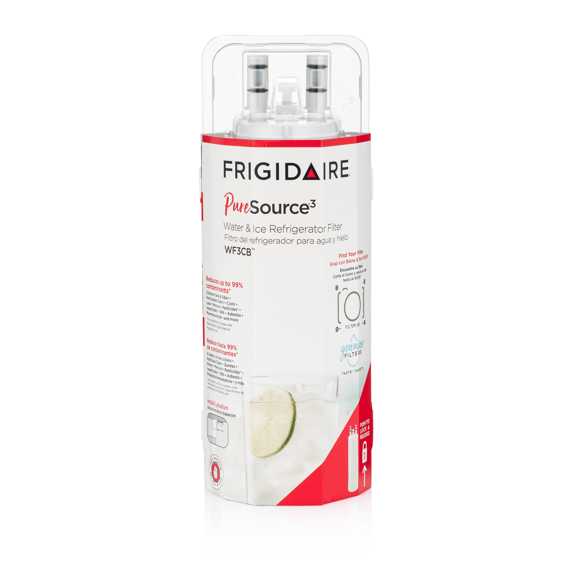 WF3CB Frigidaire Refrigerator Water Filter for Water and Ice, 200 Gallons - image 1 of 4
