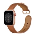 thumbnail image 1 of WFEAGL Apple Watch Band Genuine Leather iWatch Replacement Strap 42mm 44mm Brown/Rose Gold, 1 of 8