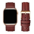 thumbnail image 1 of WFEAGL Apple Watch Series Genuine Leather Replacement Band 42mm 44mm 45mm Wine Red/Rose Gold, 1 of 8