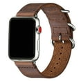 thumbnail image 1 of WFEAGL Genuine Leather Apple Watch Band 42/44/45mm Retro Strap (Brown with Silver), 1 of 8