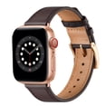 thumbnail image 1 of WFEAGL Genuine Leather Business Replacement Apple Watch Band 42mm 44mm 45mm Coffee/Rose Gold, 1 of 6