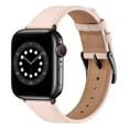 thumbnail image 1 of WFEAGL Genuine Leather Business Replacement Apple Watch Band 42mm 44mm 45mm Pink Sand/Black, 1 of 6