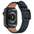 thumbnail image 1 of WFEAGL Genuine Leather iwatch Band for iWatch Series 38mm 40mm 41mm Dark Blue/Black, 1 of 10