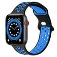 thumbnail image 1 of WFEAGL Sport Apple Watch Band Soft silicone Breathable Band 42mm 44mm 45mm Black Blue, 1 of 6