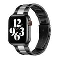 thumbnail image 1 of WFEAGL Stainless Band Apple Watch Band Replacement Strap 42mm 44mm 45mm Black Silver, 1 of 5