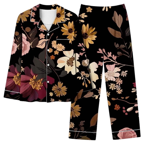 WFJCJPAF 2025 New Halloween Butterfly Pajama for Women,Women Casual Fashion Printed Long Sleeve Casual Tops Pants Pajamas Suit,Halloween Pajamas Women - Multicolor S