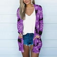 thumbnail image 1 of WFJCJPAF 2024 New Halloween Clearance! Womens Halloween Cardigan Sweater,Women's Fashion Halloween Printed Casual Long Sleeved Shirt Cardigan Tops - Purple XXL, 1 of 6