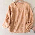 thumbnail image 1 of WFJCJPAF 2024 New Product Clearance！ Blouses for Women Plus Size Clearance $5,Women's Round Neck Printed Loose Shirt With Long Sleeves Top - Orange L, 1 of 3