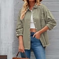 thumbnail image 1 of WFJCJPAF 2024 New Product Clearance！ Denim Jackets for Women Clearance Long,Women's Tassel Solid Long Sleeve Pocket Denim Coat Top - Green M, 1 of 8