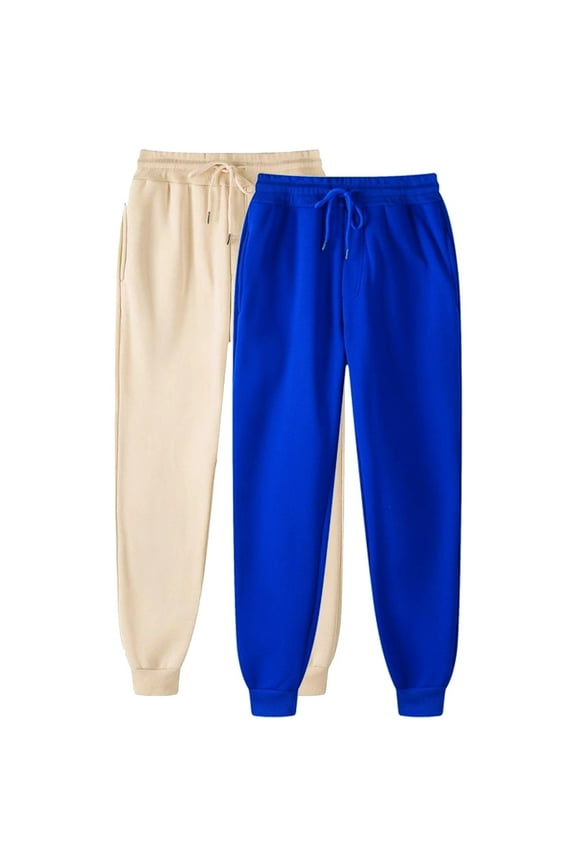 2025 New Product Khaki Pants for Women Dickies,2PC Women's Casual Fashion Solid Color Home Pants For Sports And Can Worn Outside Binding Leg Pants - Blue XXXL