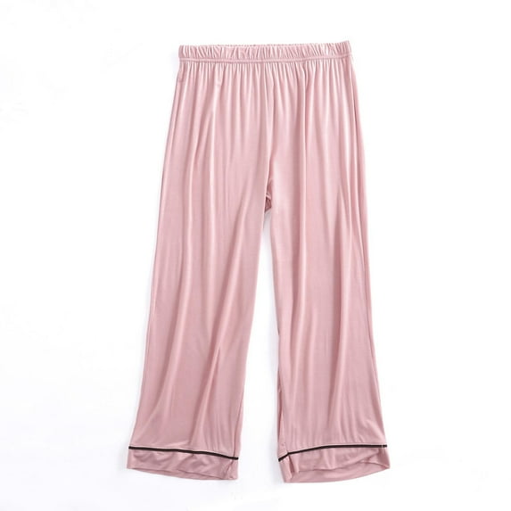 WFJCJPAF 2024 New Product Clearance！ Pants for Women Jeans,Women's Fashion Fitness Sport Relaxed Loose Elastic Waist Long SweatPants Solid Color Bound Feet - Pink XXL