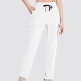thumbnail image 1 of WFJCJPAF 2025 New Product Pants for Women Plus Size Size 3X,Women Solid Color Drawstring Elastic Waist Sports Casual Side Pocket Pants - White XXL, 1 of 8