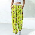 thumbnail image 1 of WFJCJPAF 2025 New Product Pants for Women Plus Size 4X,Women Fashion Color Blocked Printed Drawstring Pants - Green S, 1 of 5