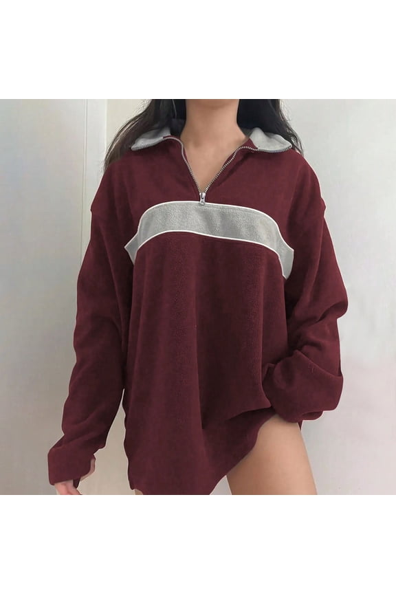 2025 New Product Swim Tops for Women,Women's Solid Color Top Fashionable Waistband V-neck Wrapped Sleeve Pleats T Women's Long Sleeved Top Long Sleeved V-neck Top - Wine M
