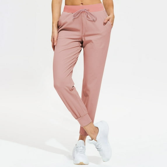 WFJCJPAF 2025 New Product Yoga Pants for Women,Women's Solid Color Women's Suit PantFoot Bound Casual Sports Pants Pants Long Pants - Pink XL