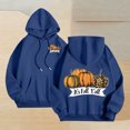 thumbnail image 1 of WFJCJPAF 2025 New Thanksgiving Thanksgiving Shirts Family,Women Print Long Sleeve Loose Fashion Pullover Hoodies Tops Sweatshrits,Thanksgiving Tops for Women - Dark Blue XXL, 1 of 3