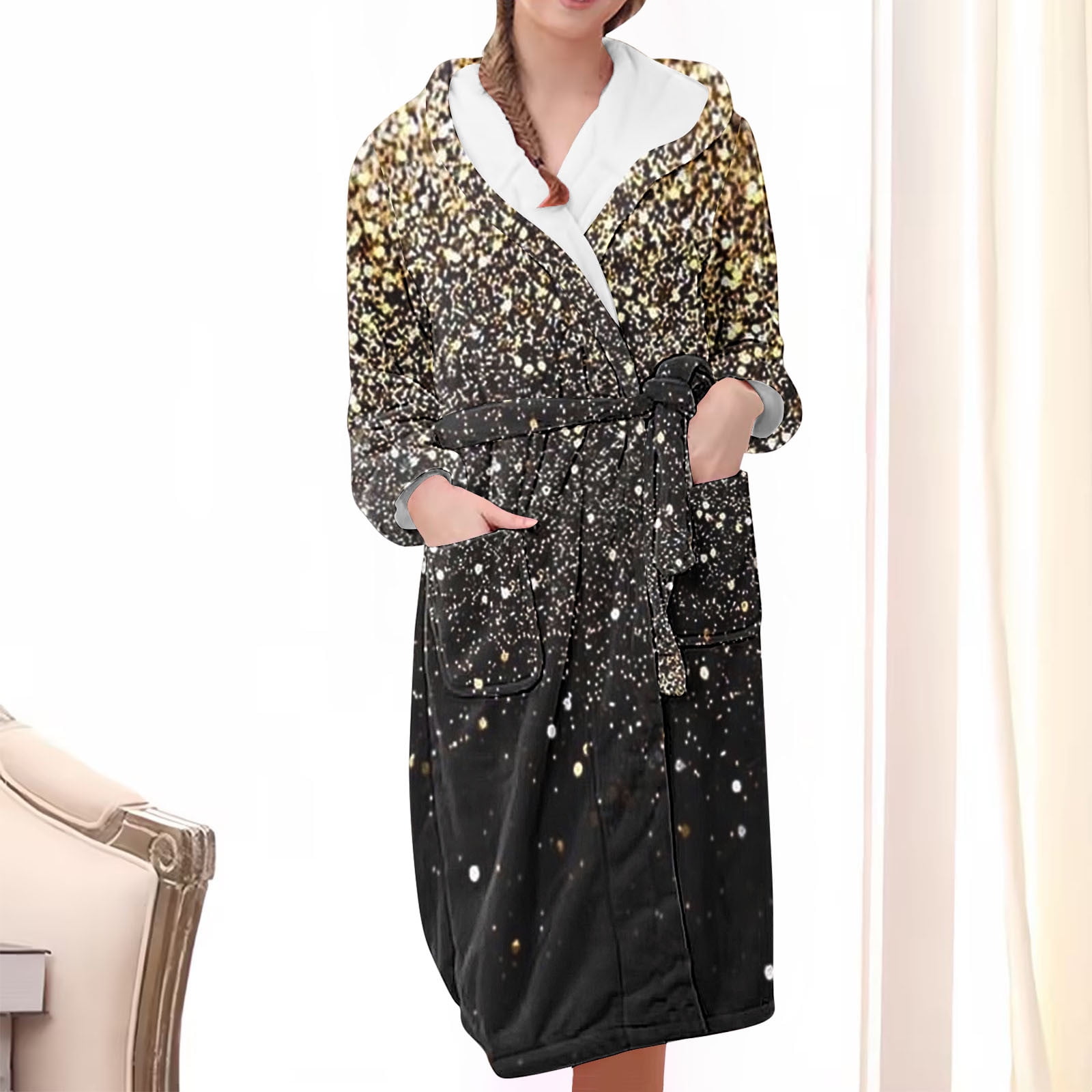 WFJCJPAF Clearance! Bathrobes for Women Plus Size 4X,Women's Home