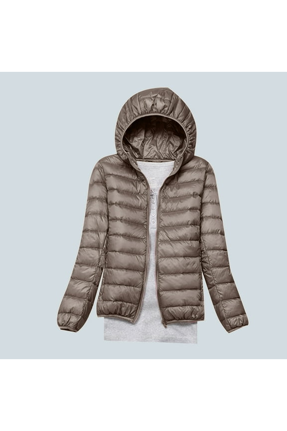 Clearance! Clearance Coats for Women,Women's Down Jacket Lightweight Hooded Short Korean Style Extra Large Size Plus White Down Warm Jacket