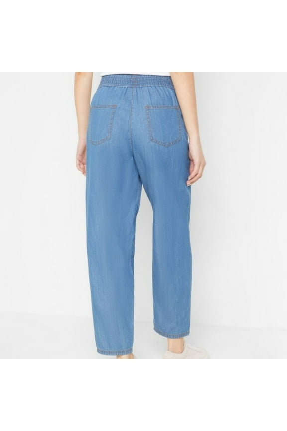 Clearance! Jeans for Women Plus Size Clearance Pull on,Summer Fashion Women's Pocket Fashion Casual Straight Pants - Light Blue - XL